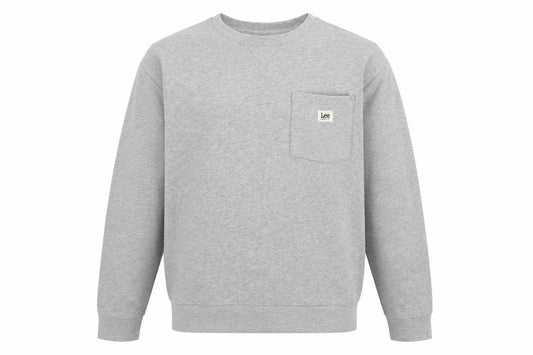 Front view of Lee Men's Grey XL Classic Fit Pullover Sweatshirt