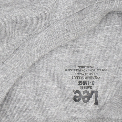Lee Men's Grey XL Classic Fit Pullover Sweatshirt