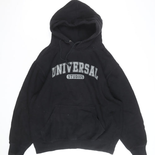 Universal Studios Men's Black Pullover Hoodie L Graphic Fleece