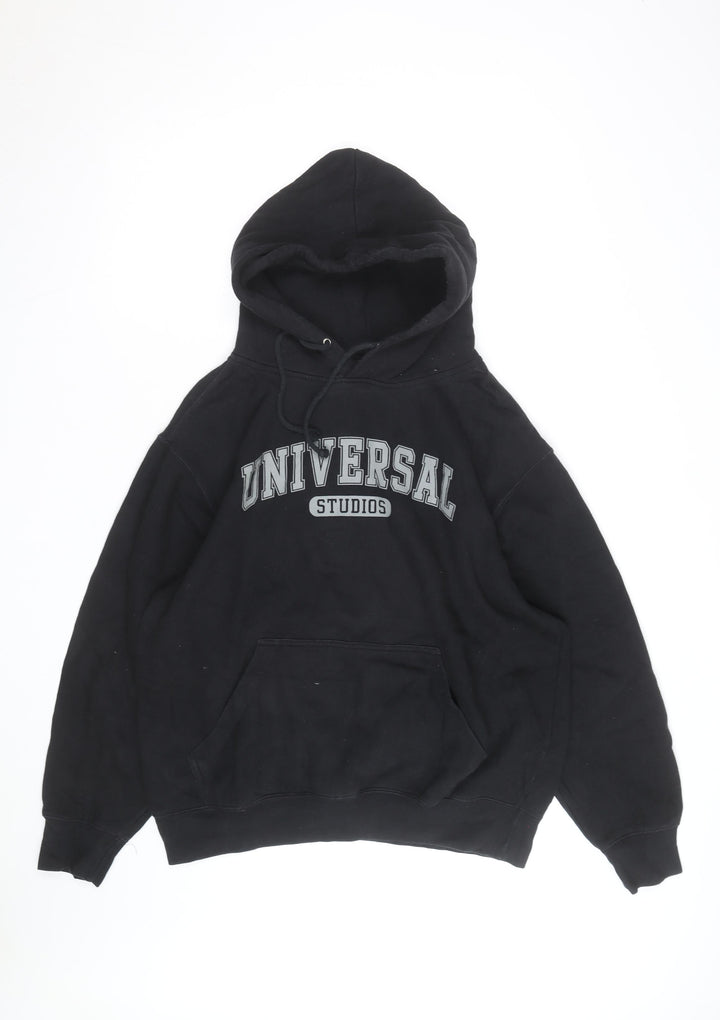 Universal Studios Men's Black Pullover Hoodie L Graphic Fleece