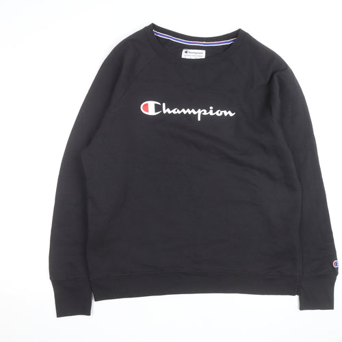Champion Mens Black XL Crew Neck Pullover Sweatshirt