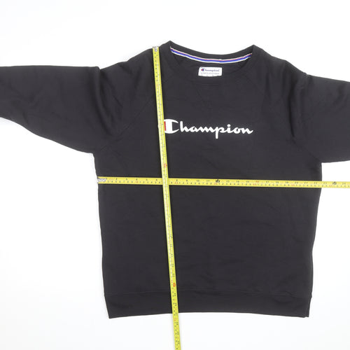 Champion Mens Black XL Crew Neck Pullover Sweatshirt