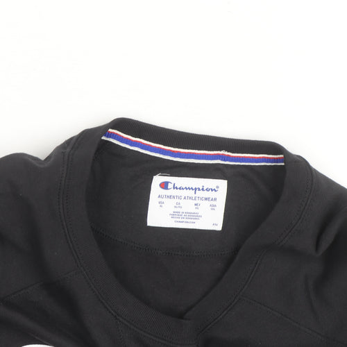 Champion Mens Black XL Crew Neck Pullover Sweatshirt