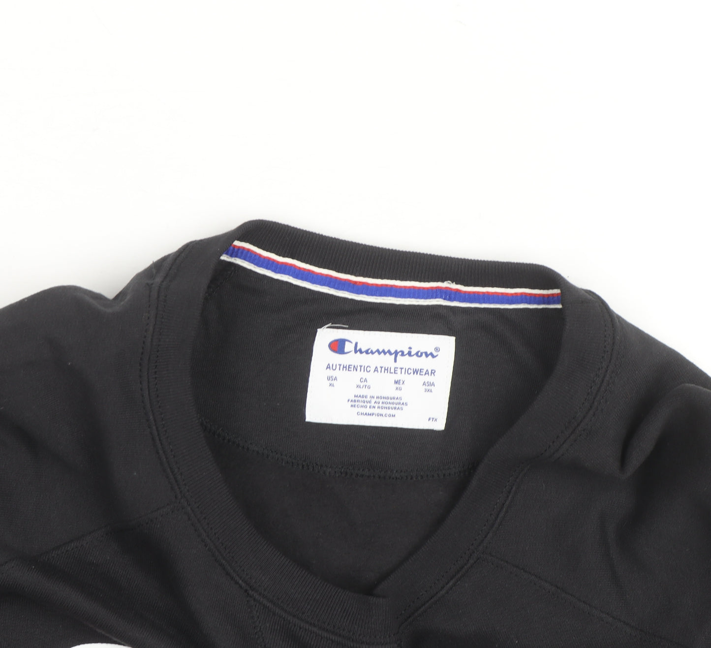 Champion Mens Black XL Crew Neck Pullover Sweatshirt