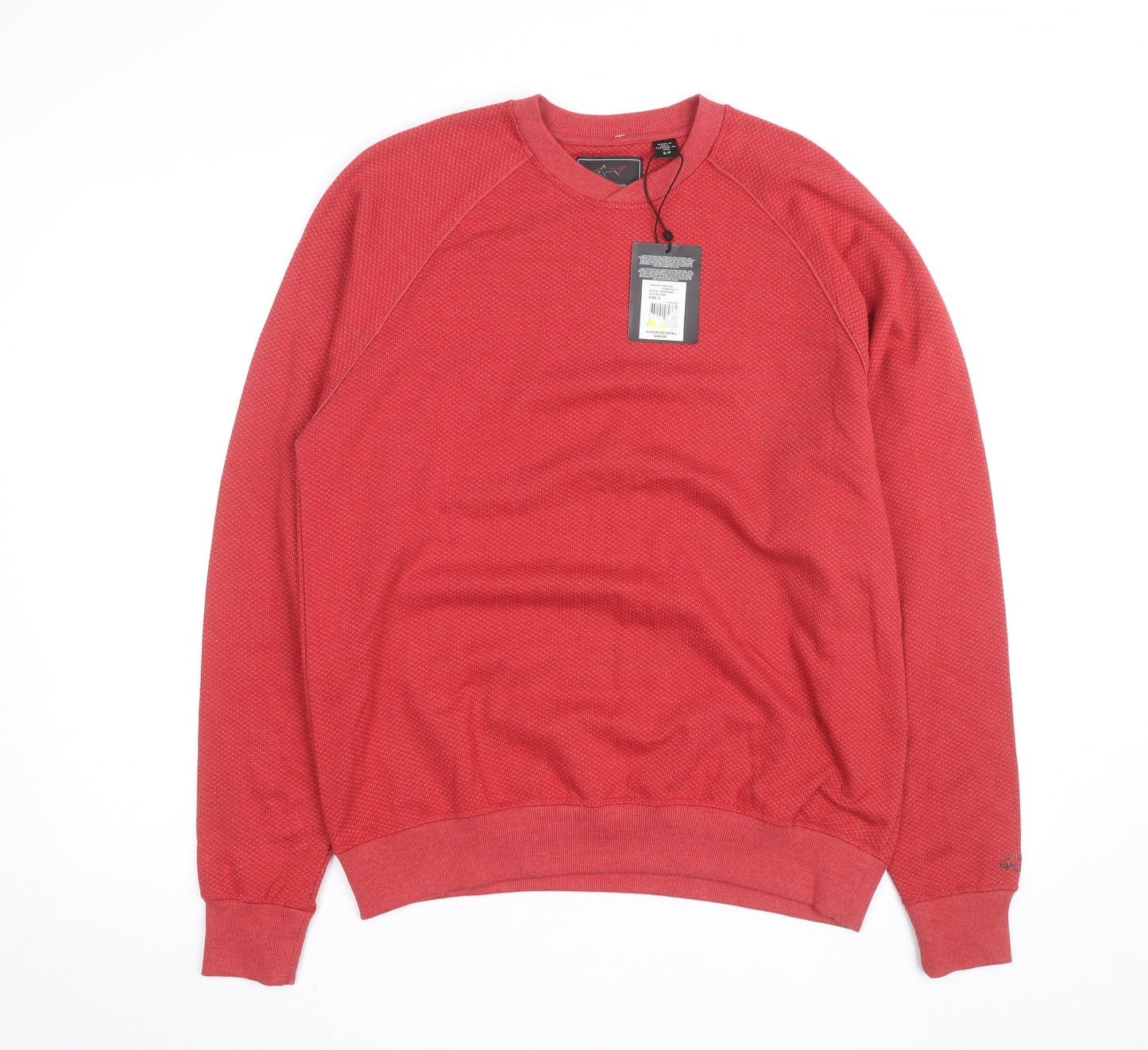 Greg Norman Men's Red Crew Neck Pullover Sweatshirt S