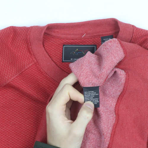 Greg Norman Men's Red Crew Neck Pullover Sweatshirt S