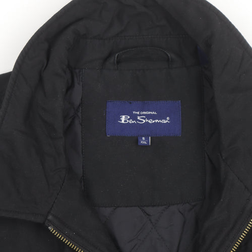 Ben Sherman Men's Black XXL Quilted Full Zip Jacket