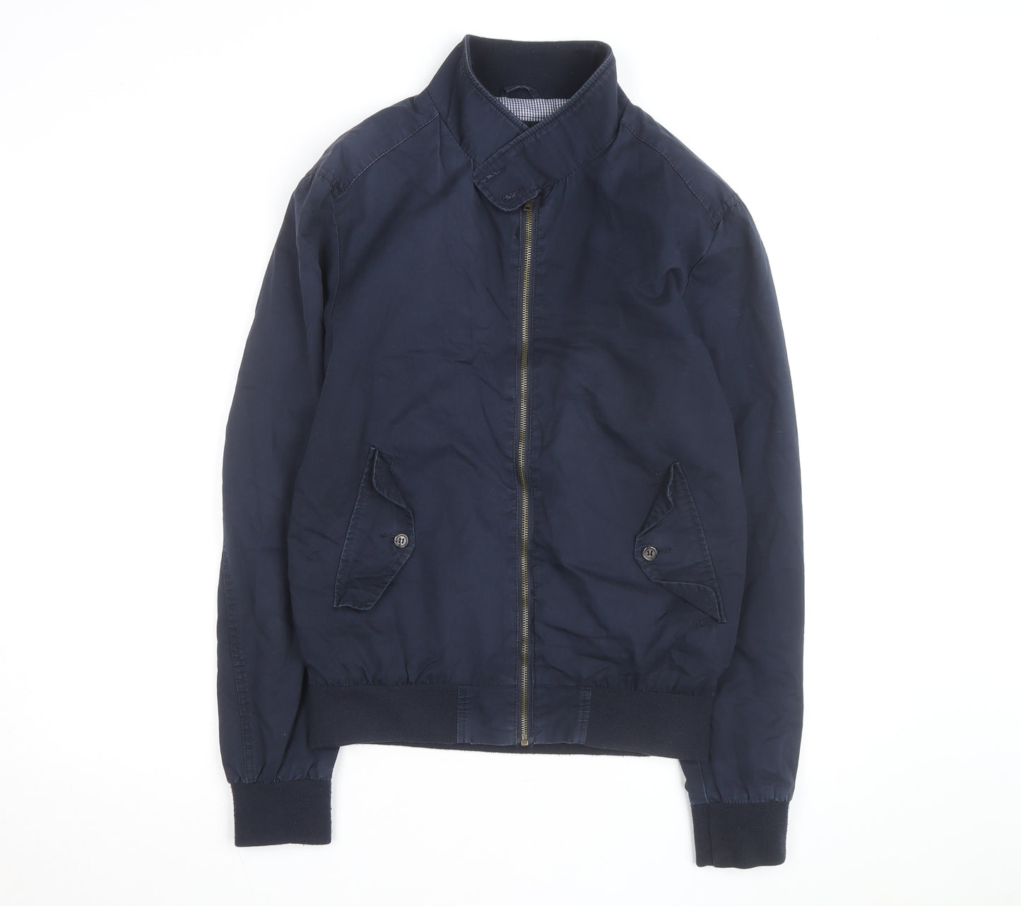 Cedar Wood State Men's Blue Bomber Jacket M Full Zip Cotton Blend