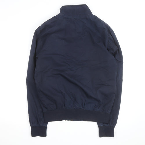 Cedar Wood State Men's Blue Bomber Jacket M Full Zip Cotton Blend