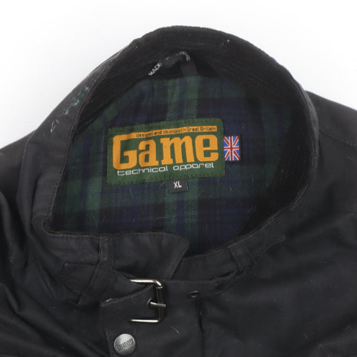 Game Men's Black XL Waxed Cotton Outdoor Jacket