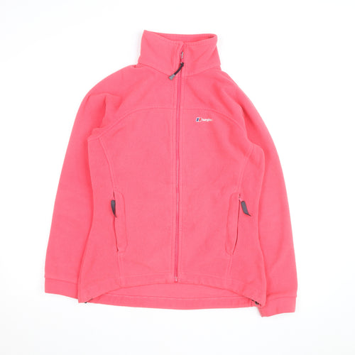 Berghaus Women Pink Fleece Full Zip Jacket Size 12 Lightweight Outdoor