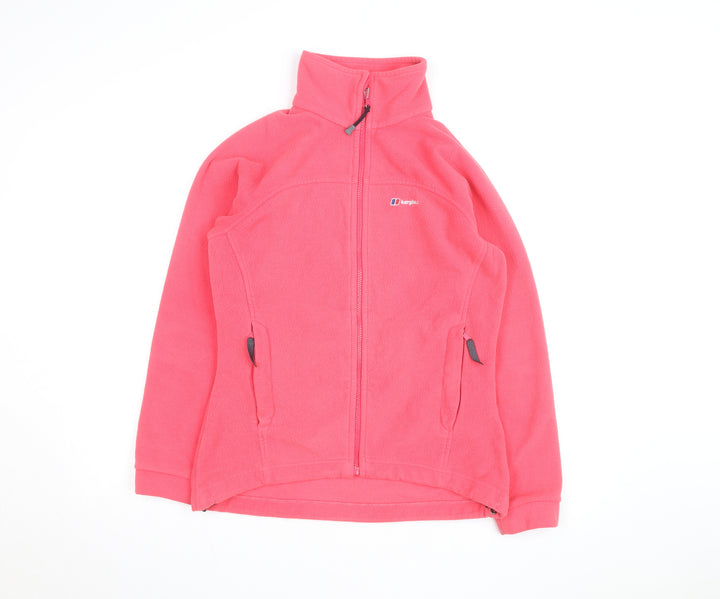 Berghaus Women Pink Fleece Full Zip Jacket Size 12 Lightweight Outdoor