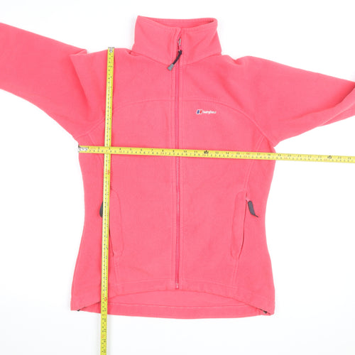 Berghaus Women Pink Fleece Full Zip Jacket Size 12 Lightweight Outdoor