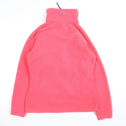 Berghaus Women Pink Fleece Full Zip Jacket Size 12 Lightweight Outdoor
