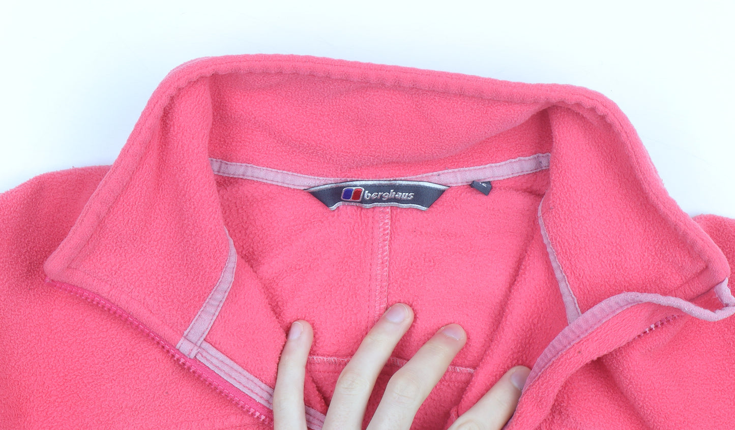 Berghaus Women Pink Fleece Full Zip Jacket Size 12 Lightweight Outdoor