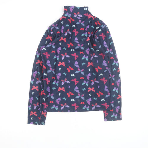 Mountain Warehouse Girls Blue Fleece 1/2 Zip Pullover Sweatshirt 9-10 Years