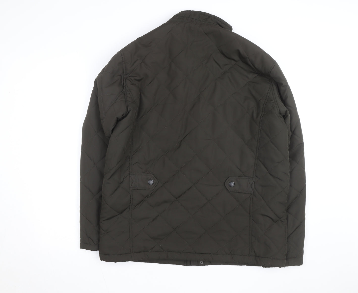 Atlantic Bay Men's Green Quilted Mid-Length Jacket L