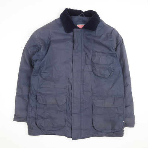 Mountain Pass Men's Blue Waterproof Lined Outdoor Jacket Size L