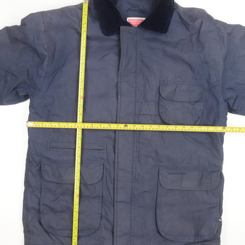 Mountain Pass Men's Blue Waterproof Lined Outdoor Jacket Size L