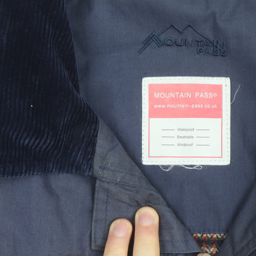Mountain Pass Men's Blue Waterproof Lined Outdoor Jacket Size L