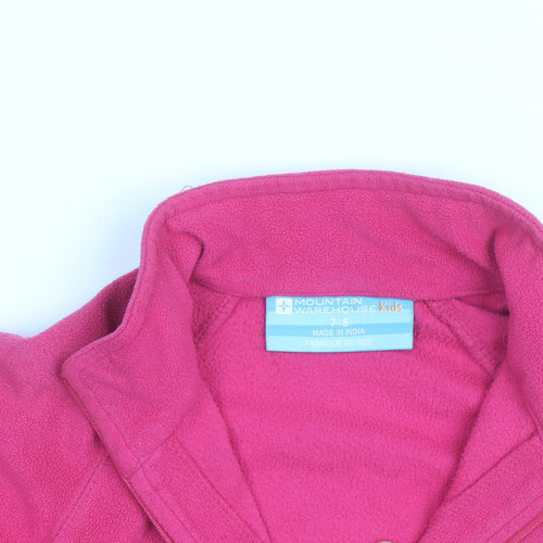 Mountain Warehouse Girls Pink Fleece Full Zip Sweatshirt 7-8 Years