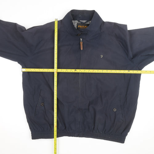 Farah Classic Men's Blue 2XL Bomber Jacket Cotton Polyester Lined