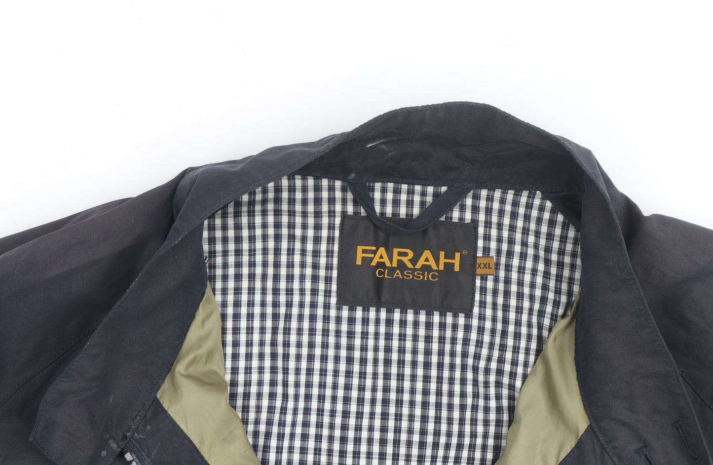 Farah Classic Men's Blue 2XL Bomber Jacket Cotton Polyester Lined