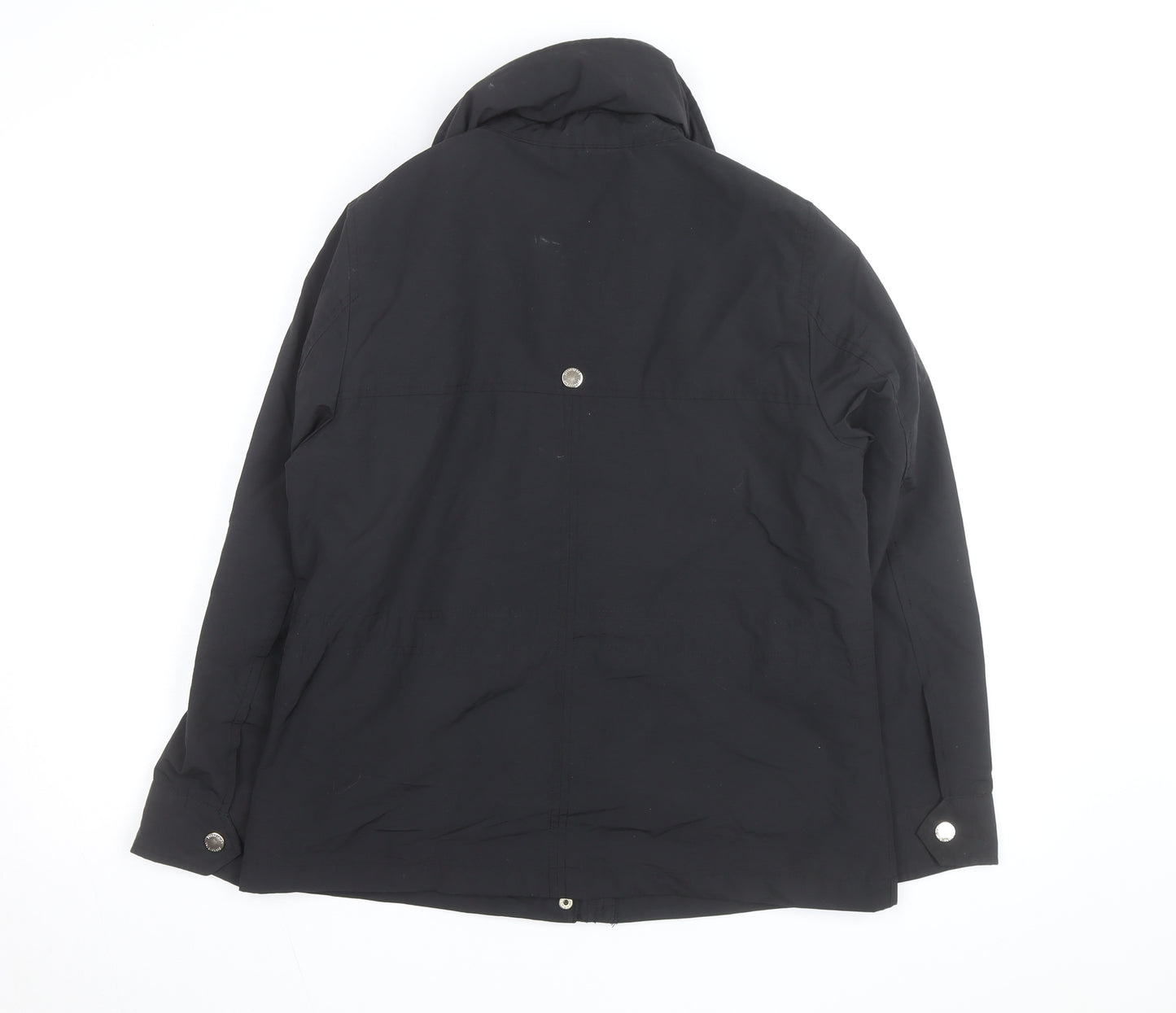 Principles Petite Womens Black Size 12 Mid-Length Anorak Jacket