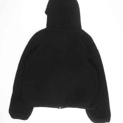 Threadbare Mens Black Fleece Full Zip Hoodie Size L Winter Warm