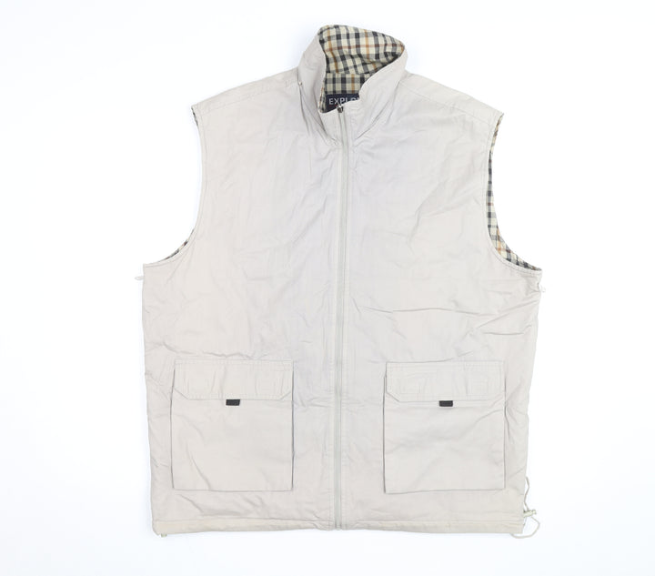 Explorer Navigator Men's Beige Cotton XL Bodywarmer Waistcoat