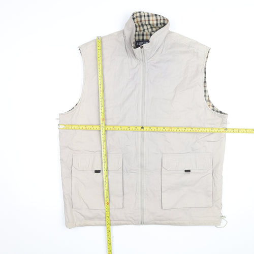 Explorer Navigator Men's Beige Cotton XL Bodywarmer Waistcoat