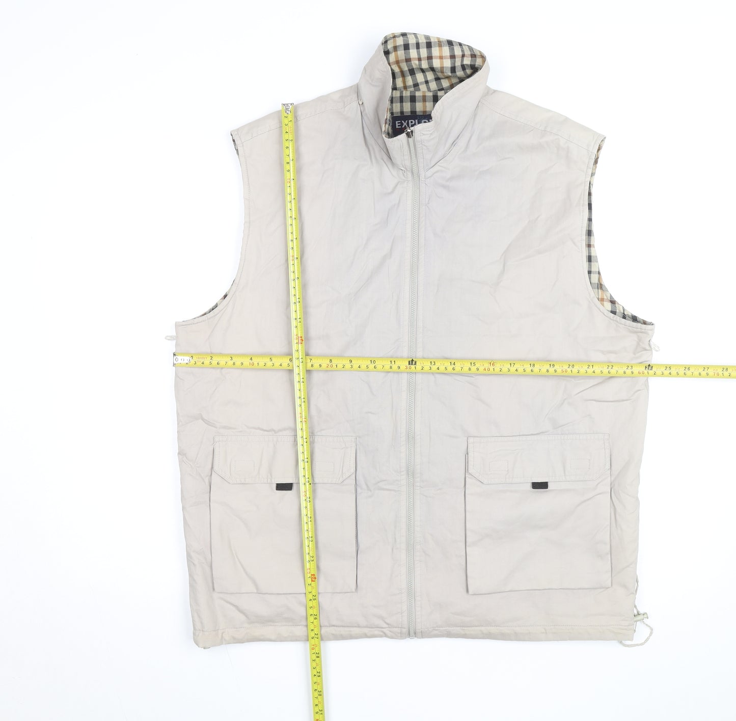 Explorer Navigator Men's Beige Cotton XL Bodywarmer Waistcoat