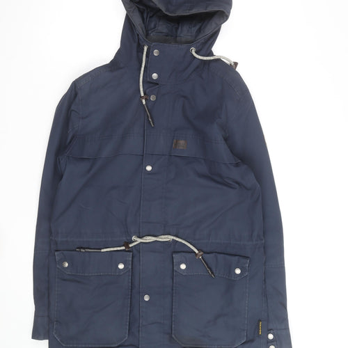 Jack Wolfskin Men's Blue Hooded Parka Jacket Size M Outdoor Wear