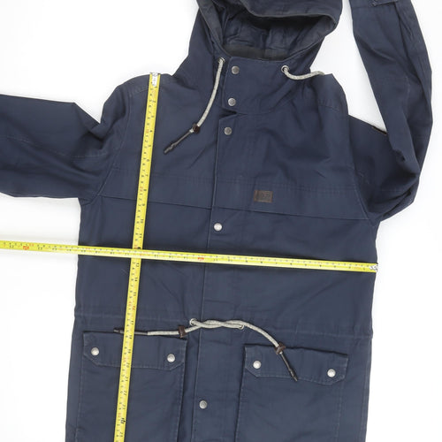 Jack Wolfskin Men's Blue Hooded Parka Jacket Size M Outdoor Wear
