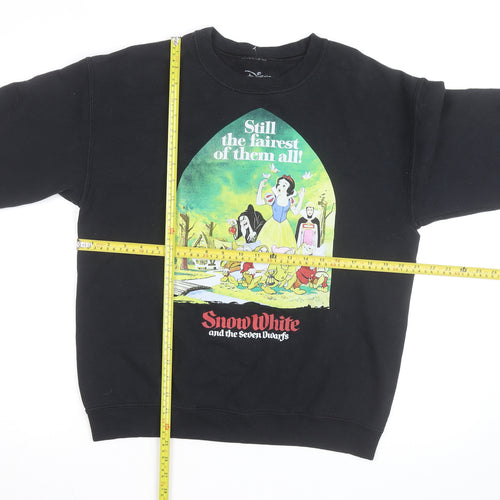 Disney Men's Black Snow White Graphic Pullover Sweatshirt M