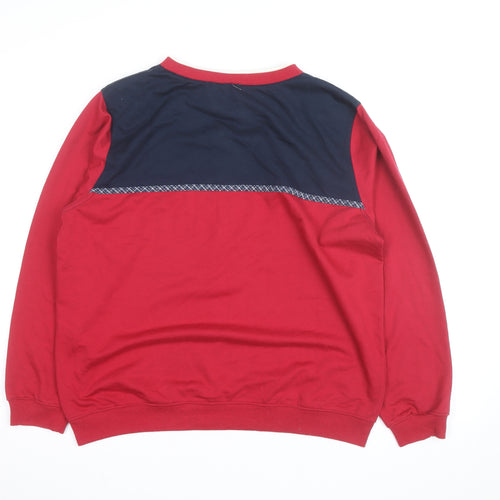 Koret Wear Womens Red & Navy Long Sleeve Pullover Sweatshirt Size 14-16