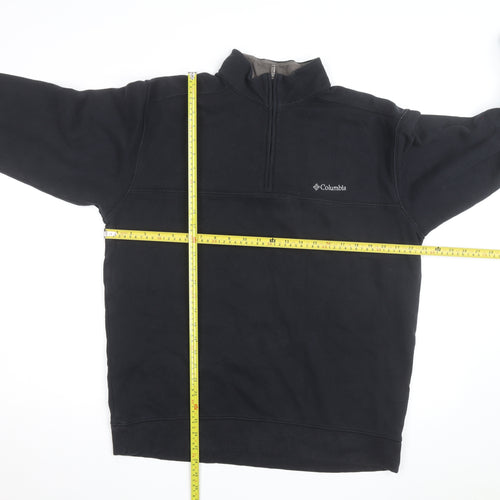 Columbia Men's Black 1/4 Zip Fleece Pullover Sweatshirt L