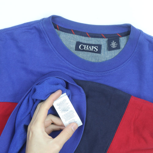 Chaps Men's Multicoloured Stripe Crew Neck Sweatshirt M
