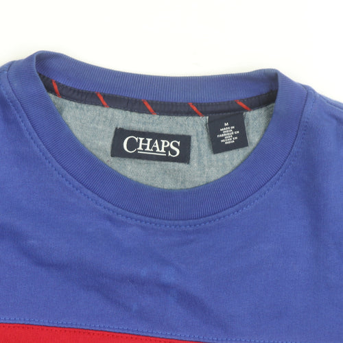 Chaps Men's Multicoloured Stripe Crew Neck Sweatshirt M