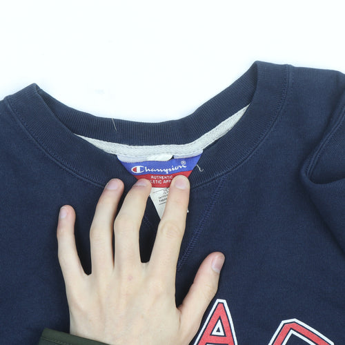 Champion Men's Blue XL Pullover Sweatshirt NYAC Graphic Vintage Fit