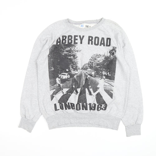 The Free Banana Men's Grey Abbey Road Graphic Sweatshirt XS