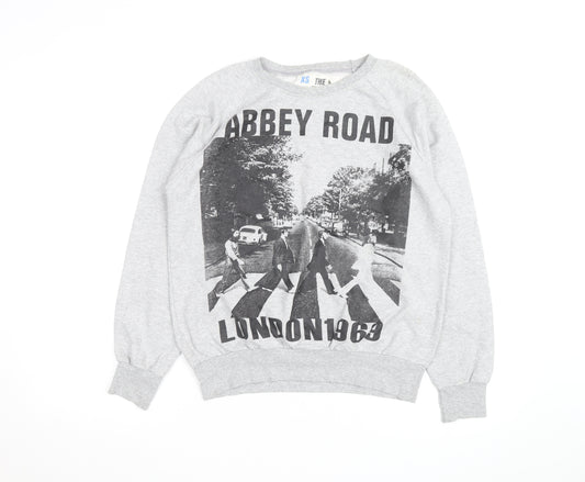 The Free Banana Men's Grey Abbey Road Graphic Sweatshirt XS
