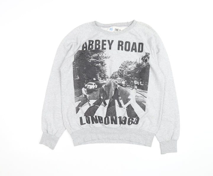 The Free Banana Men's Grey Abbey Road Graphic Sweatshirt XS