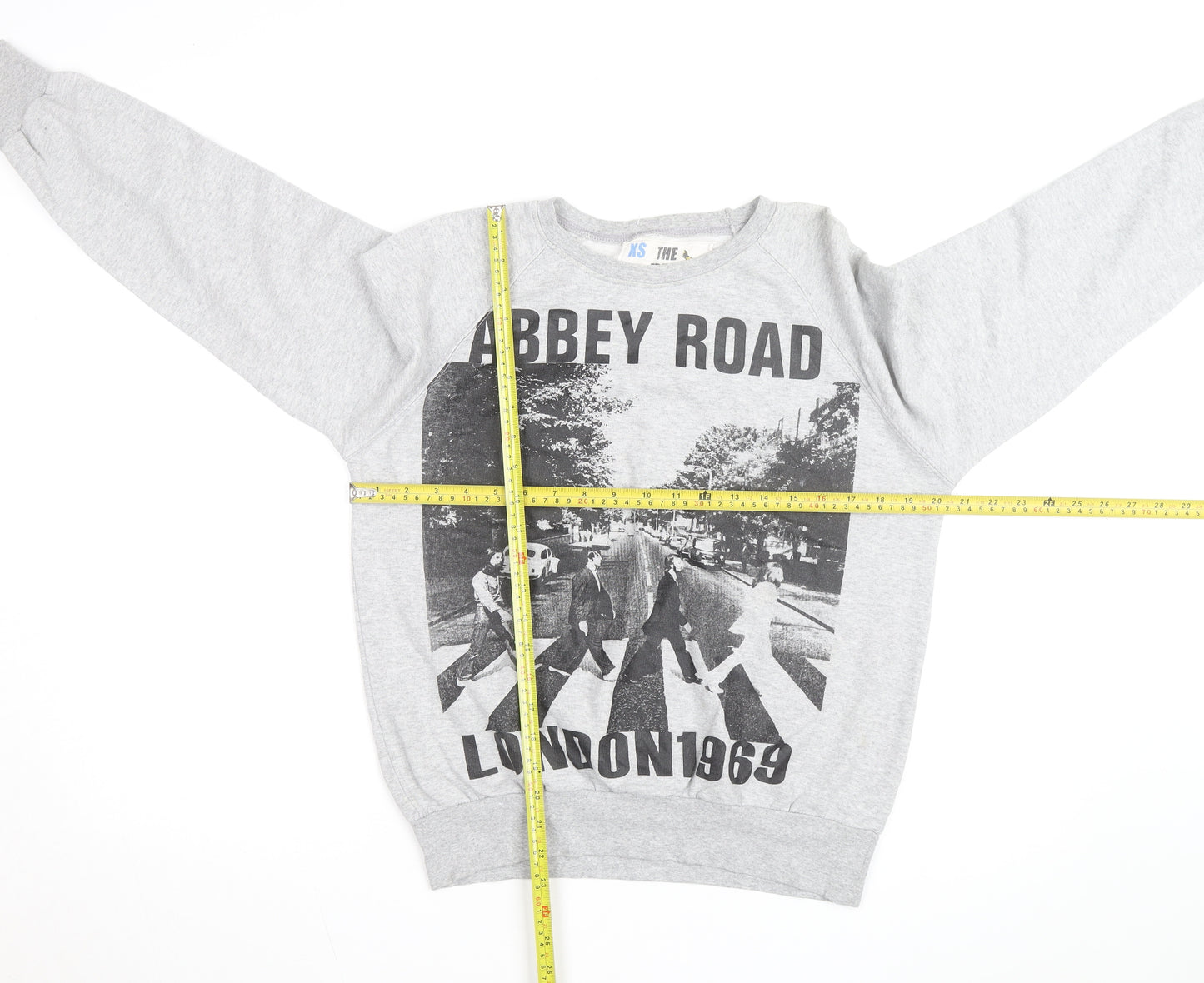 The Free Banana Men's Grey Abbey Road Graphic Sweatshirt XS