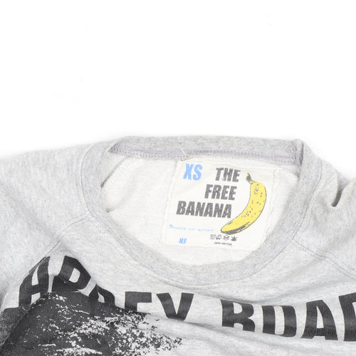 The Free Banana Men's Grey Abbey Road Graphic Sweatshirt XS