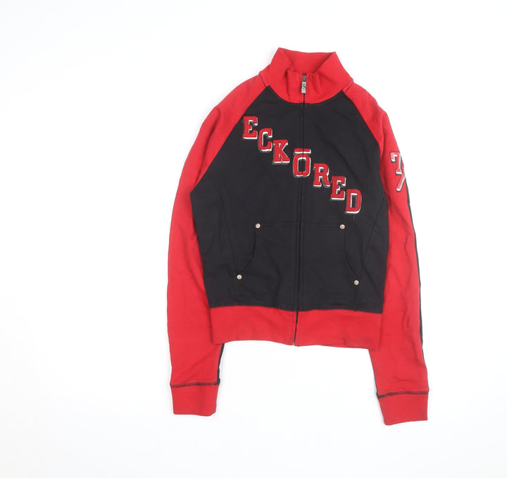 Ecko Red Boys Black & Red Full Zip Sweatshirt Size M Cotton Blend