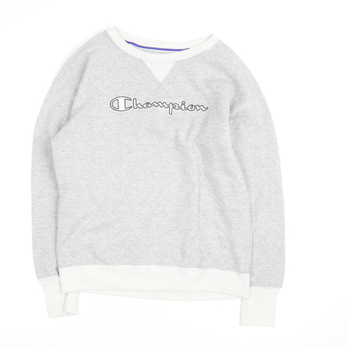 Champion Men's Grey Crew Neck Pullover Sweatshirt M