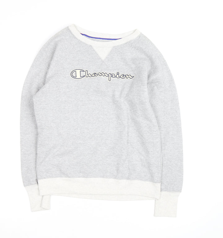 Champion Men's Grey Crew Neck Pullover Sweatshirt M