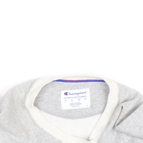 Champion Men's Grey Crew Neck Pullover Sweatshirt M