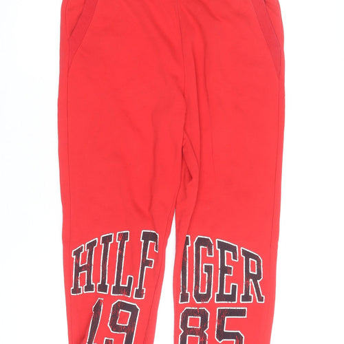 Tommy Hilfiger Men’s Red Jogger Sweatpants Size S Cotton Blend